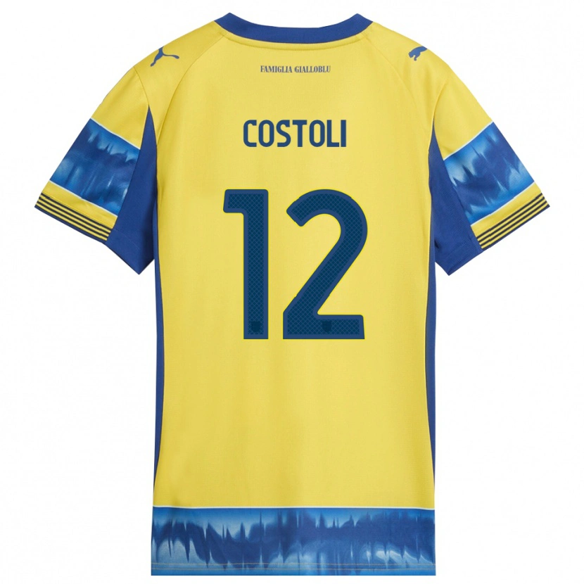 Danxen Dětské Luca Costoli #12 Žlutá Modrá Daleko Hráčské Dresy 2025/26 Dres