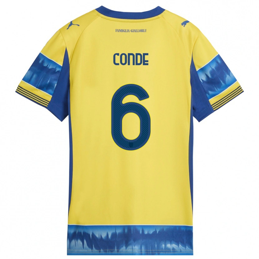 Danxen Dětské Bernardo Conde #6 Žlutá Modrá Daleko Hráčské Dresy 2025/26 Dres