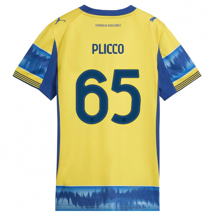 Danxen Dětské Elia Plicco #65 Žlutá Modrá Daleko Hráčské Dresy 2025/26 Dres