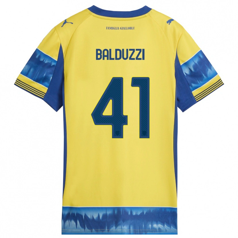 Danxen Dětské Davide Balduzzi #41 Žlutá Modrá Daleko Hráčské Dresy 2025/26 Dres