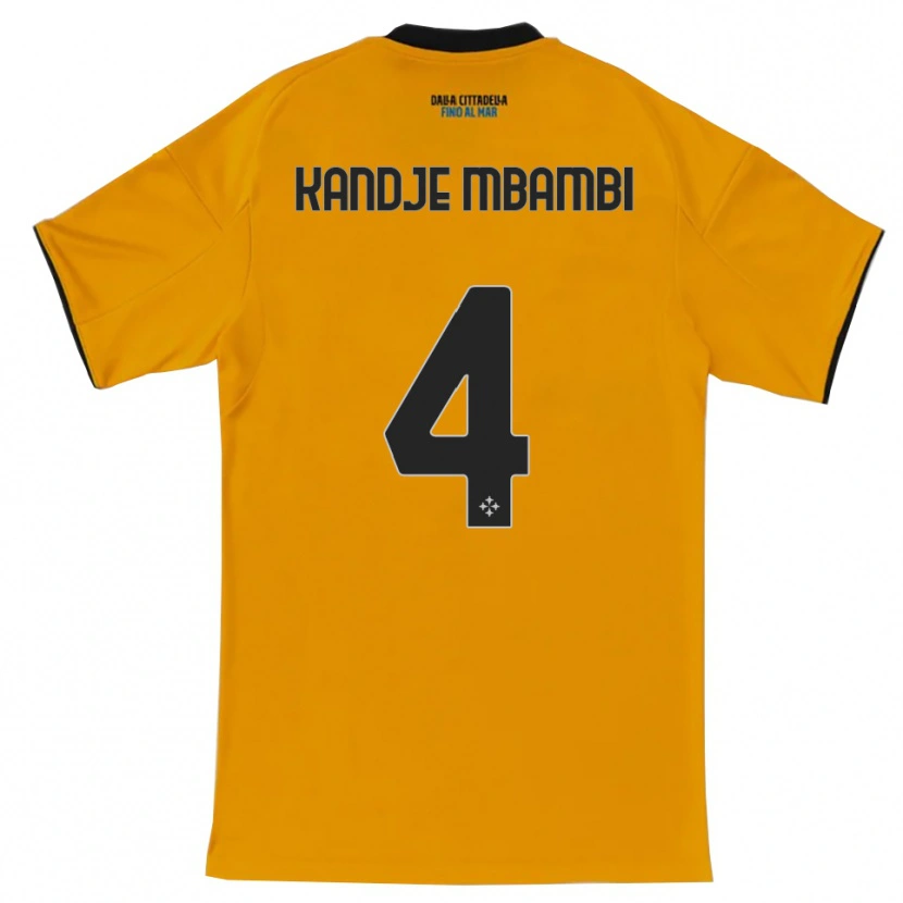 Danxen Dětské Jeremy Kandje Mbambi #4 Oranžová Modrá Daleko Hráčské Dresy 2025/26 Dres