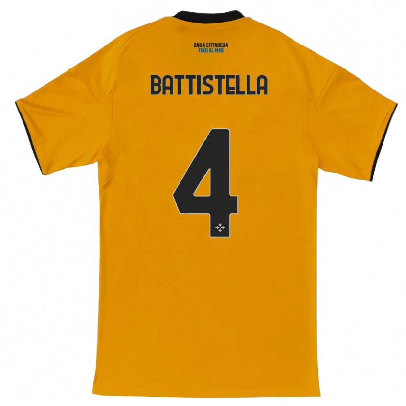 Danxen Dětské Daniel Battistella #4 Oranžová Modrá Daleko Hráčské Dresy 2025/26 Dres