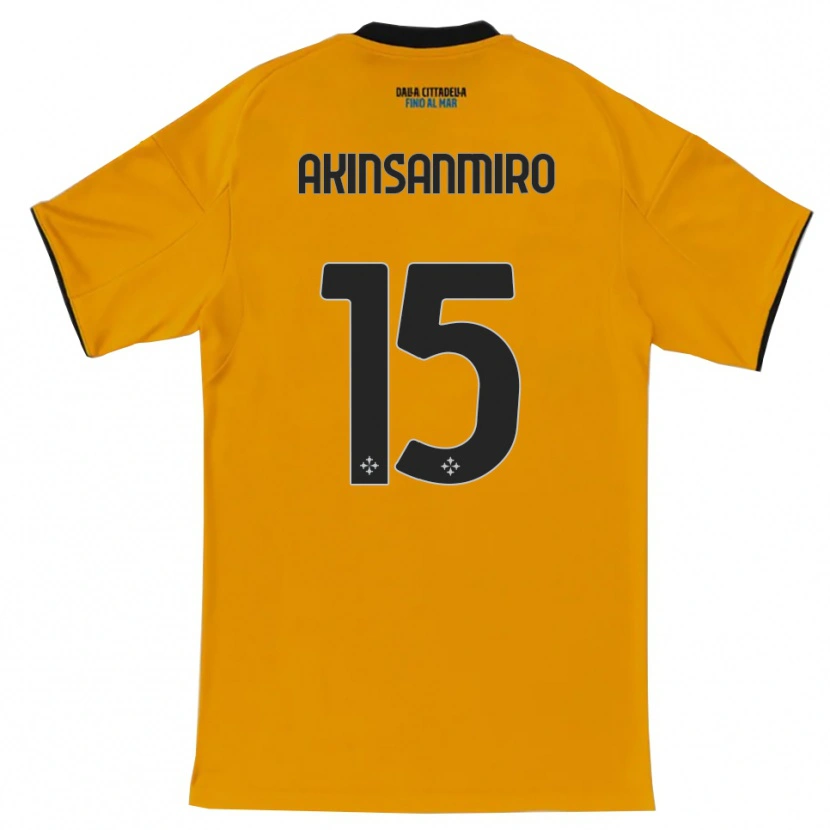 Danxen Dětské Ebenezer Akinsanmiro #15 Oranžová Modrá Daleko Hráčské Dresy 2025/26 Dres