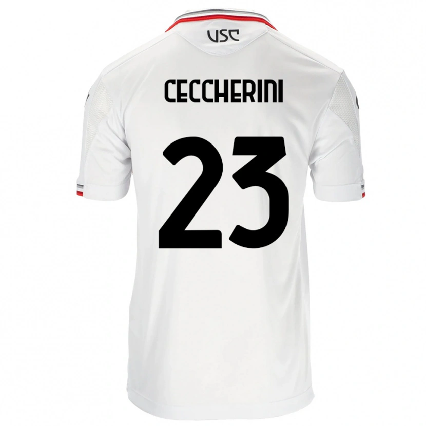 Danxen Dětské Federico Ceccherini #23 Bílá Červená Daleko Hráčské Dresy 2025/26 Dres