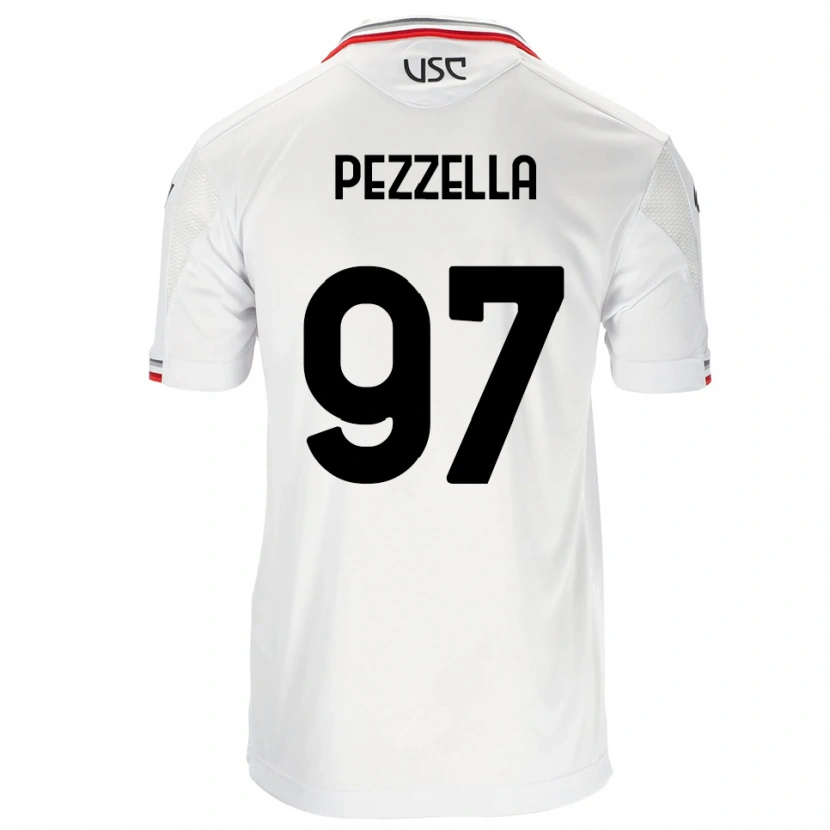 Danxen Dětské Giuseppe Pezzella #97 Bílá Červená Daleko Hráčské Dresy 2025/26 Dres