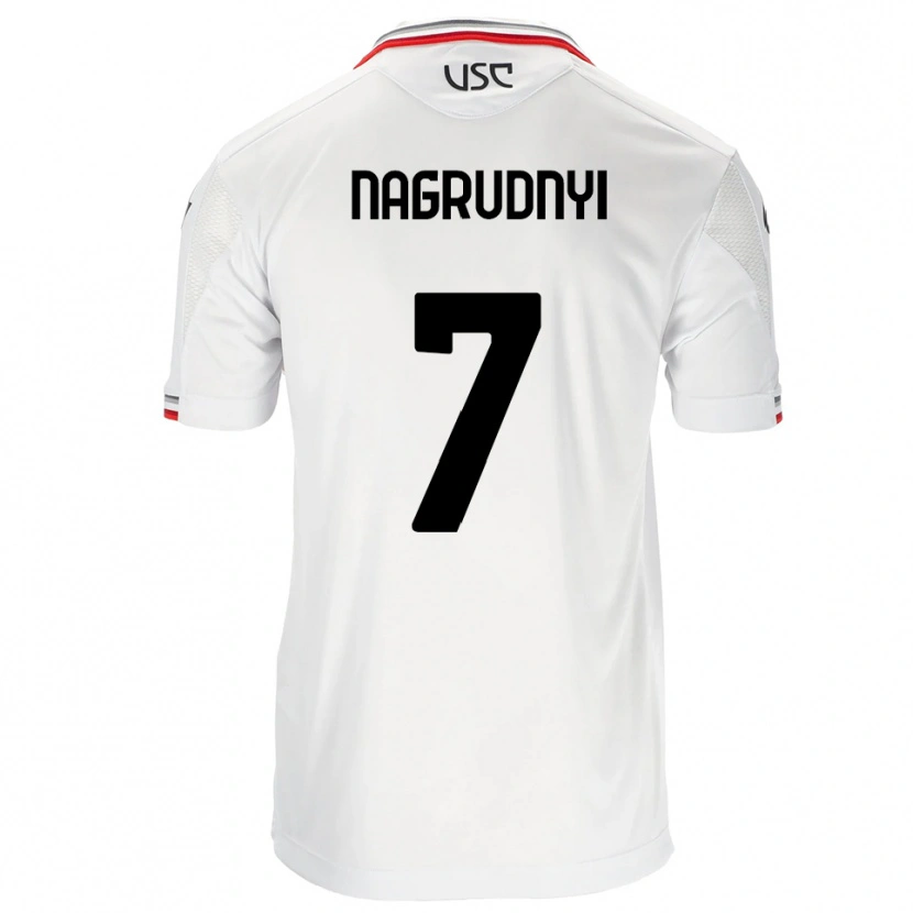 Danxen Dětské Vladyslav Nagrudnyi #7 Bílá Červená Daleko Hráčské Dresy 2025/26 Dres