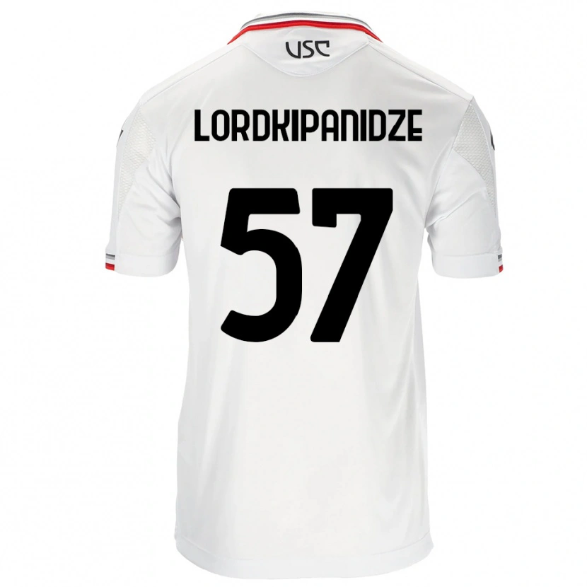 Danxen Dětské Dachi Lordkipanidze #57 Bílá Červená Daleko Hráčské Dresy 2025/26 Dres
