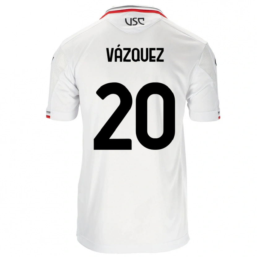 Danxen Dětské Franco Vázquez #20 Bílá Červená Daleko Hráčské Dresy 2025/26 Dres