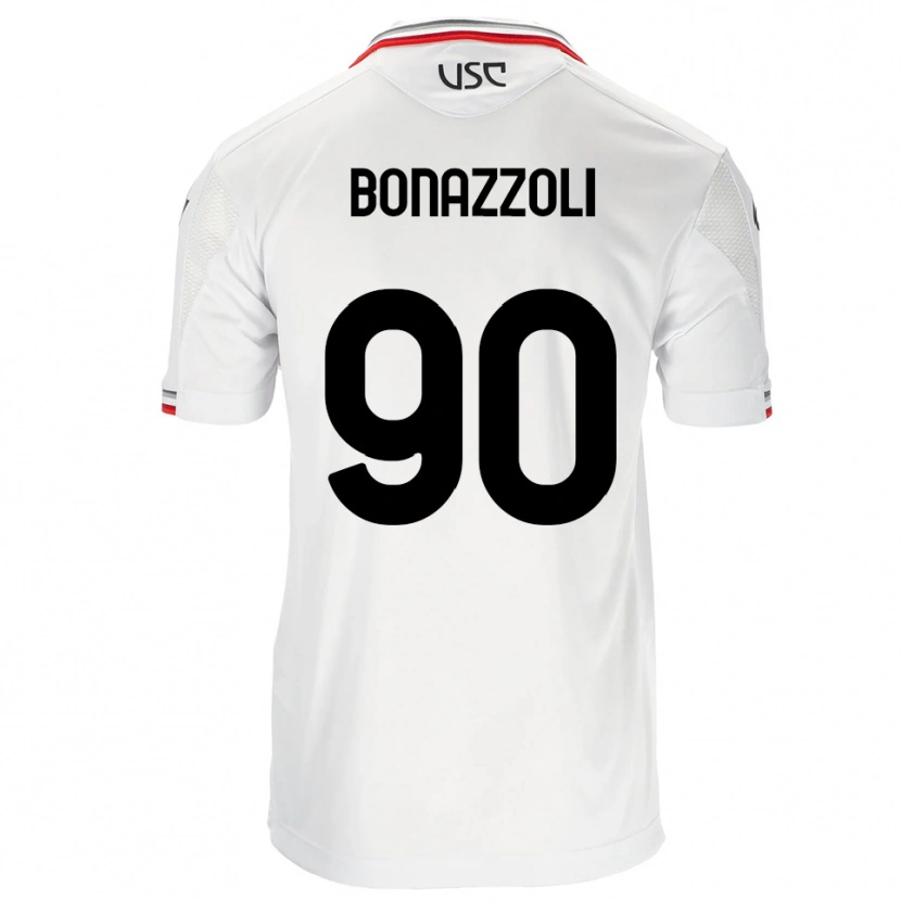 Danxen Dětské Federico Bonazzoli #90 Bílá Červená Daleko Hráčské Dresy 2025/26 Dres