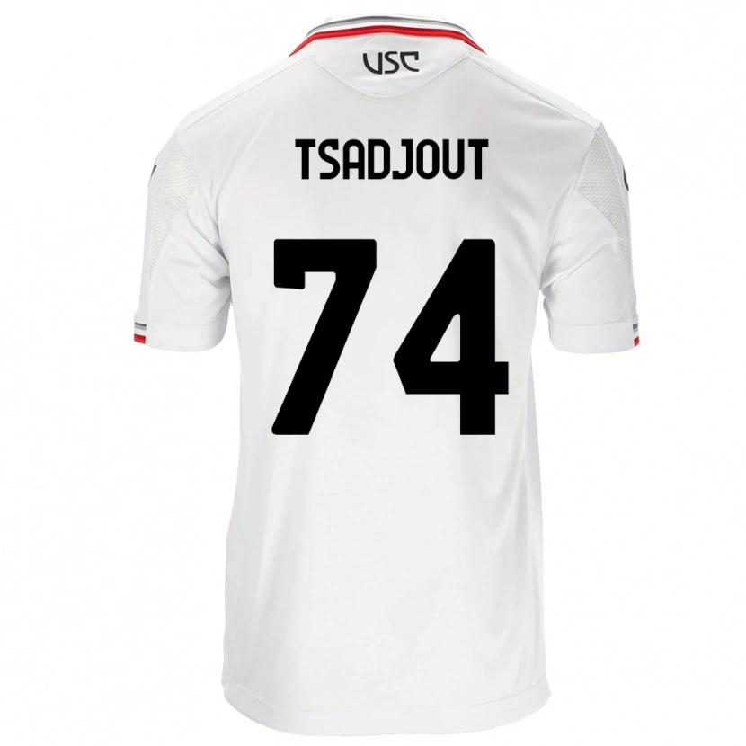 Danxen Dětské Frank Tsadjout #74 Bílá Červená Daleko Hráčské Dresy 2025/26 Dres