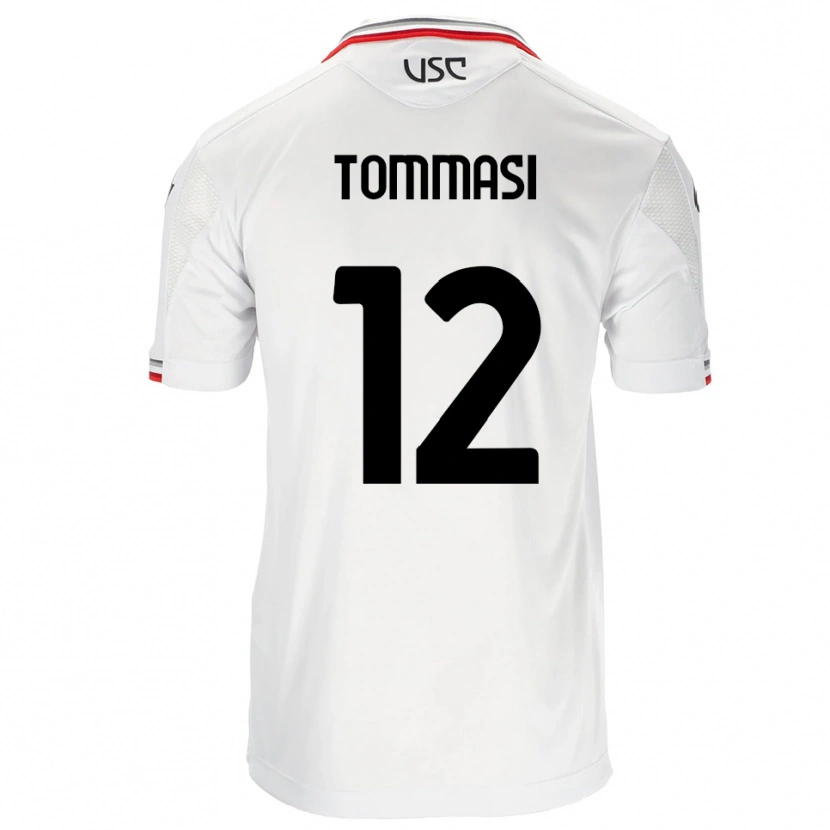 Danxen Dětské Francesco Tommasi #12 Bílá Červená Daleko Hráčské Dresy 2025/26 Dres