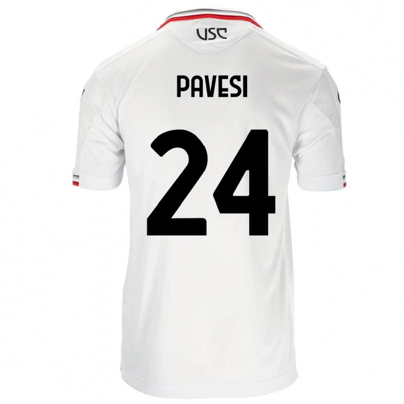 Danxen Dětské Davide Pavesi #24 Bílá Červená Daleko Hráčské Dresy 2025/26 Dres