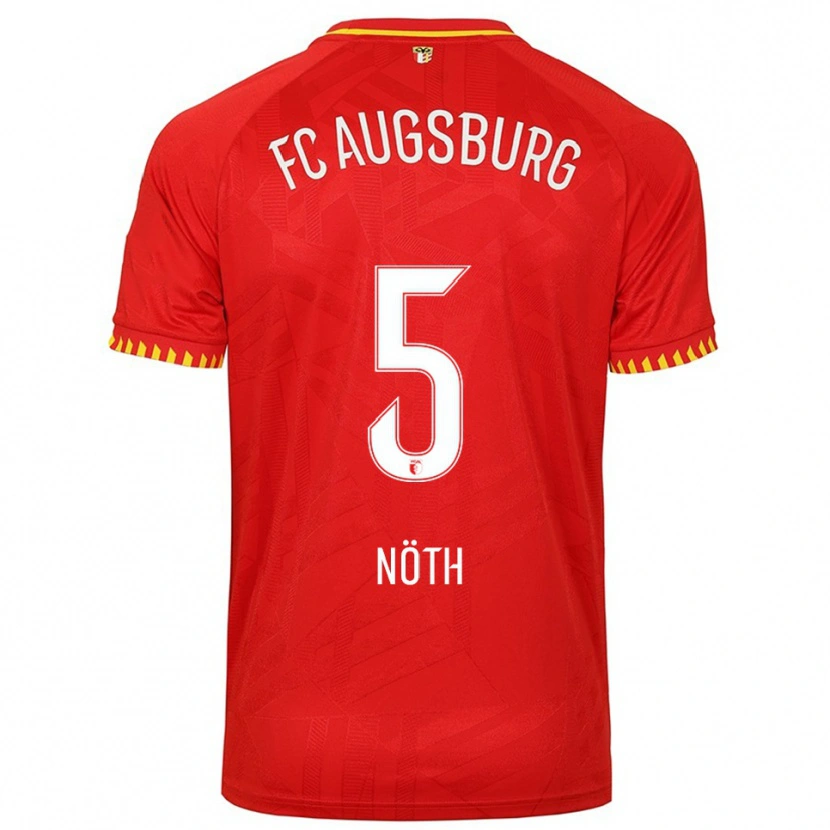 Danxen Dětské Antonia Nöth #5 Červená Žlutá Daleko Hráčské Dresy 2025/26 Dres