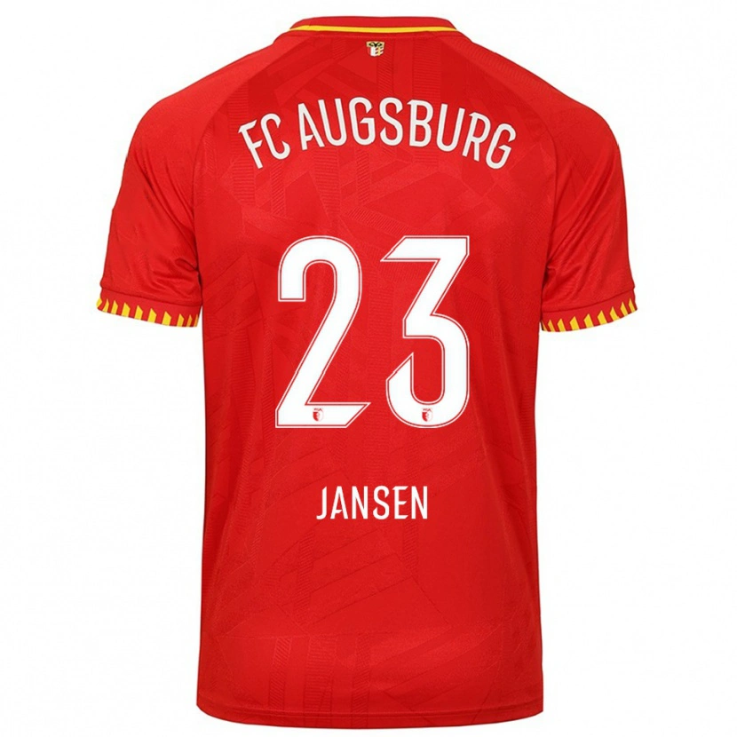Danxen Dětské Annika Jansen #23 Červená Žlutá Daleko Hráčské Dresy 2025/26 Dres