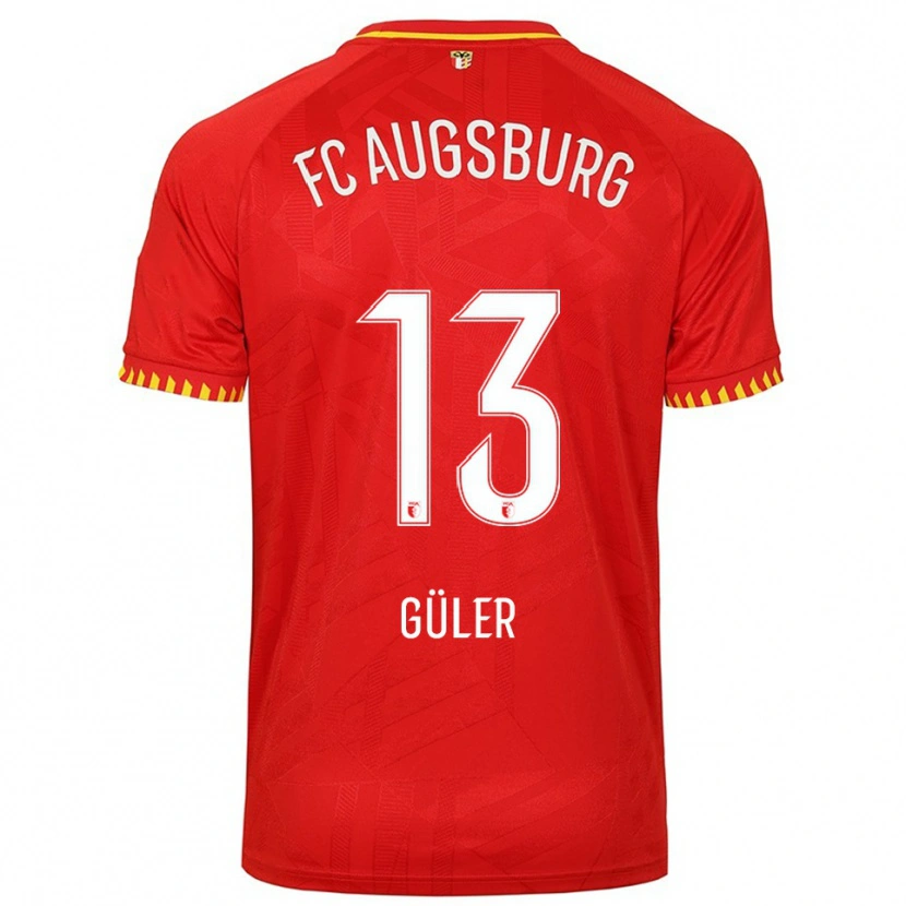 Danxen Dětské Mete Güler #13 Červená Žlutá Daleko Hráčské Dresy 2025/26 Dres