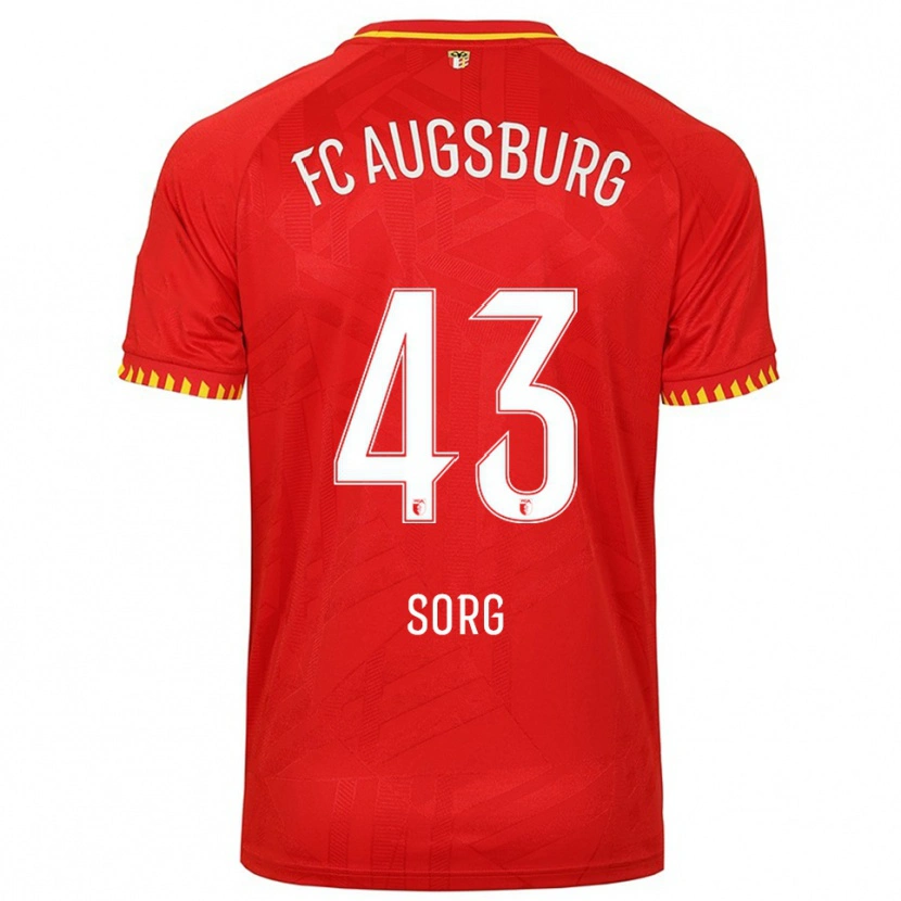 Danxen Dětské Oliver Sorg #43 Červená Žlutá Daleko Hráčské Dresy 2025/26 Dres