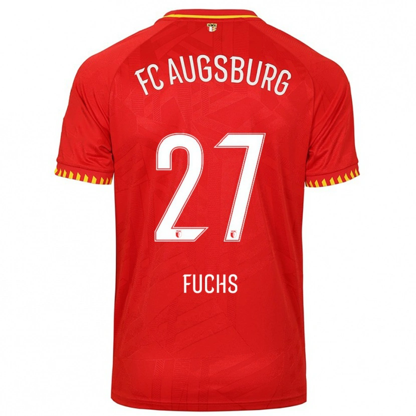 Danxen Dětské Nina Fuchs #27 Červená Žlutá Daleko Hráčské Dresy 2025/26 Dres