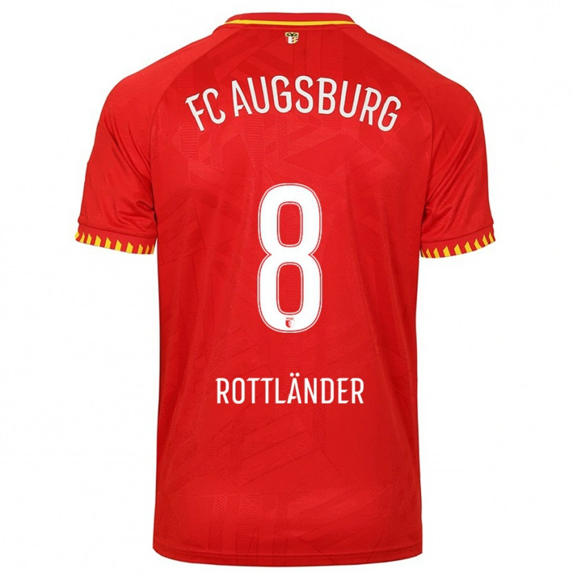Danxen Dětské Amelie Rottländer #8 Červená Žlutá Daleko Hráčské Dresy 2025/26 Dres