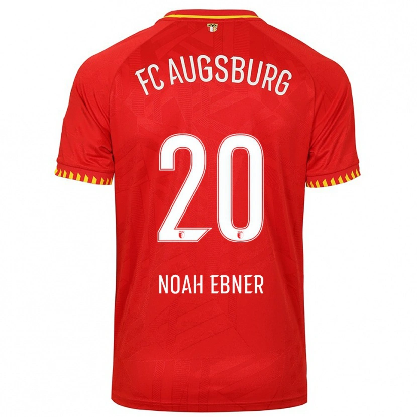 Danxen Dětské Noah Ebner #20 Červená Žlutá Daleko Hráčské Dresy 2025/26 Dres