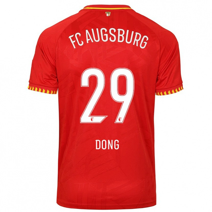 Danxen Dětské Kyliane Dong #29 Červená Žlutá Daleko Hráčské Dresy 2025/26 Dres