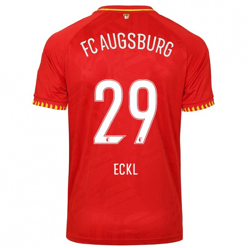 Danxen Dětské Florian Eckl #29 Červená Žlutá Daleko Hráčské Dresy 2025/26 Dres