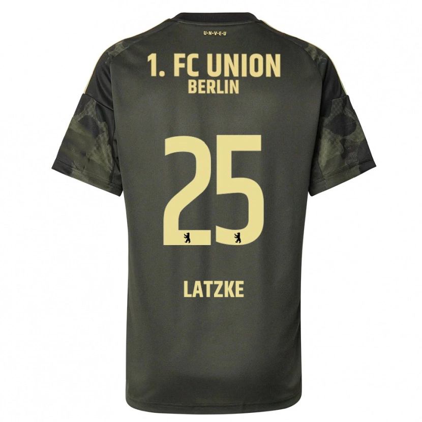 Danxen Dětské Jannes Latzke #25 Tmavě Zelená Černá Daleko Hráčské Dresy 2025/26 Dres