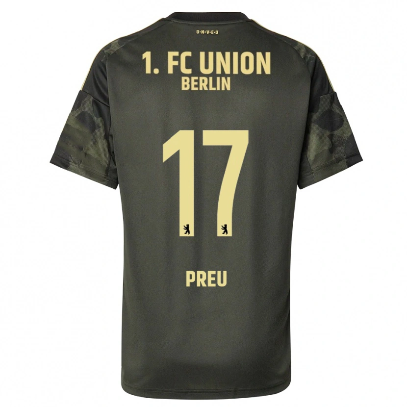 Danxen Dětské David Preu #17 Tmavě Zelená Černá Daleko Hráčské Dresy 2025/26 Dres