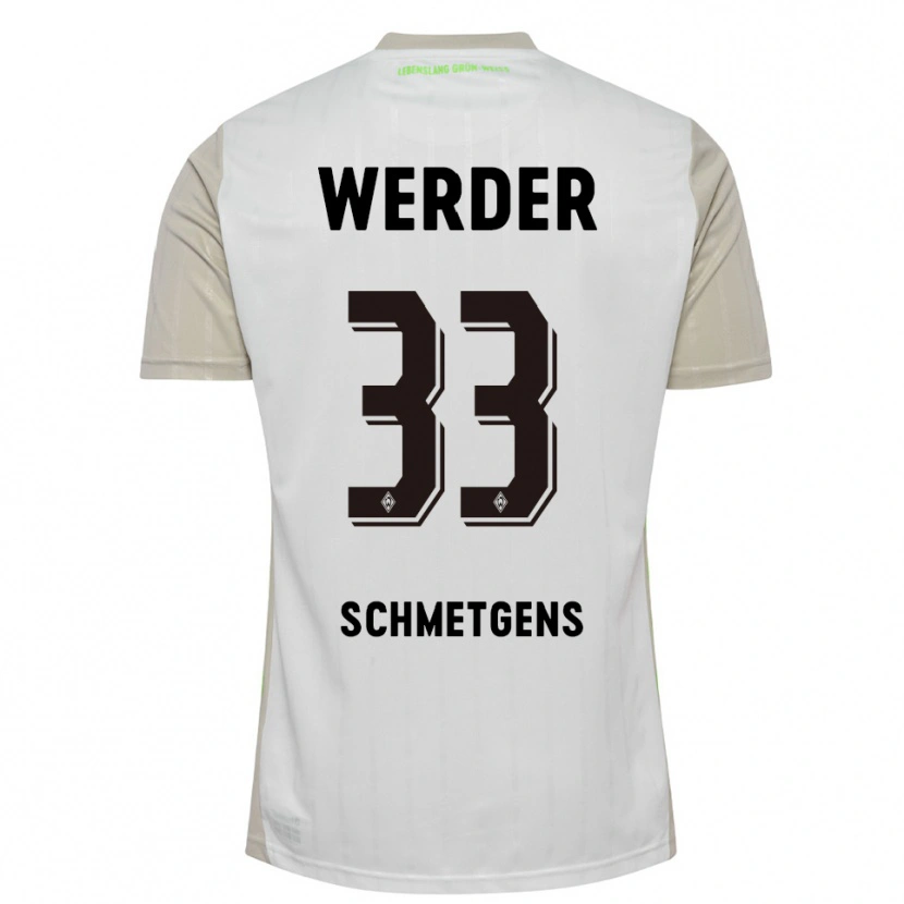 Danxen Dětské Mick Schmetgens #33 Bílá Černá Daleko Hráčské Dresy 2025/26 Dres