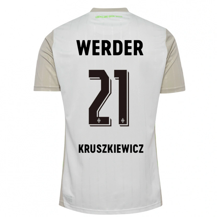 Danxen Dětské Jakub Kruszkiewicz #21 Bílá Černá Daleko Hráčské Dresy 2025/26 Dres