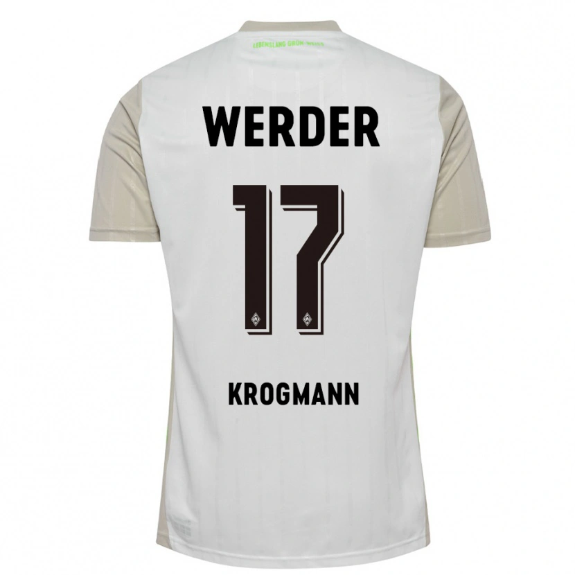 Danxen Dětské Avid Krogmann #17 Bílá Černá Daleko Hráčské Dresy 2025/26 Dres