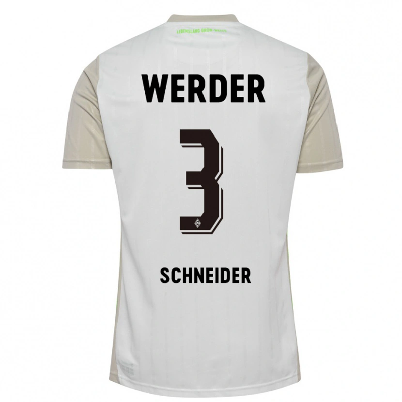 Danxen Dětské Dieter Schneider #3 Bílá Černá Daleko Hráčské Dresy 2025/26 Dres