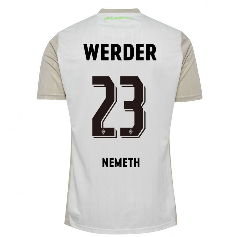 Danxen Dětské Hanna Nemeth #23 Bílá Černá Daleko Hráčské Dresy 2025/26 Dres