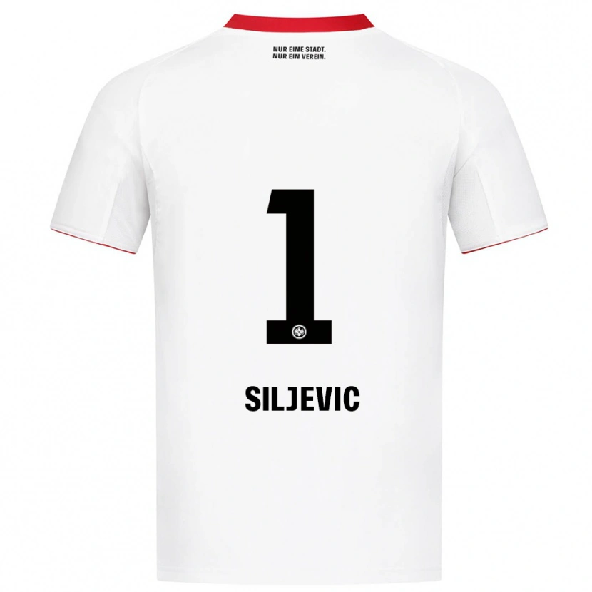 Danxen Dětské Amil Siljevic #1 Bílá Červená Daleko Hráčské Dresy 2025/26 Dres