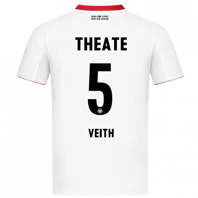 Danxen Dětské Titus Veith #5 Bílá Červená Daleko Hráčské Dresy 2025/26 Dres