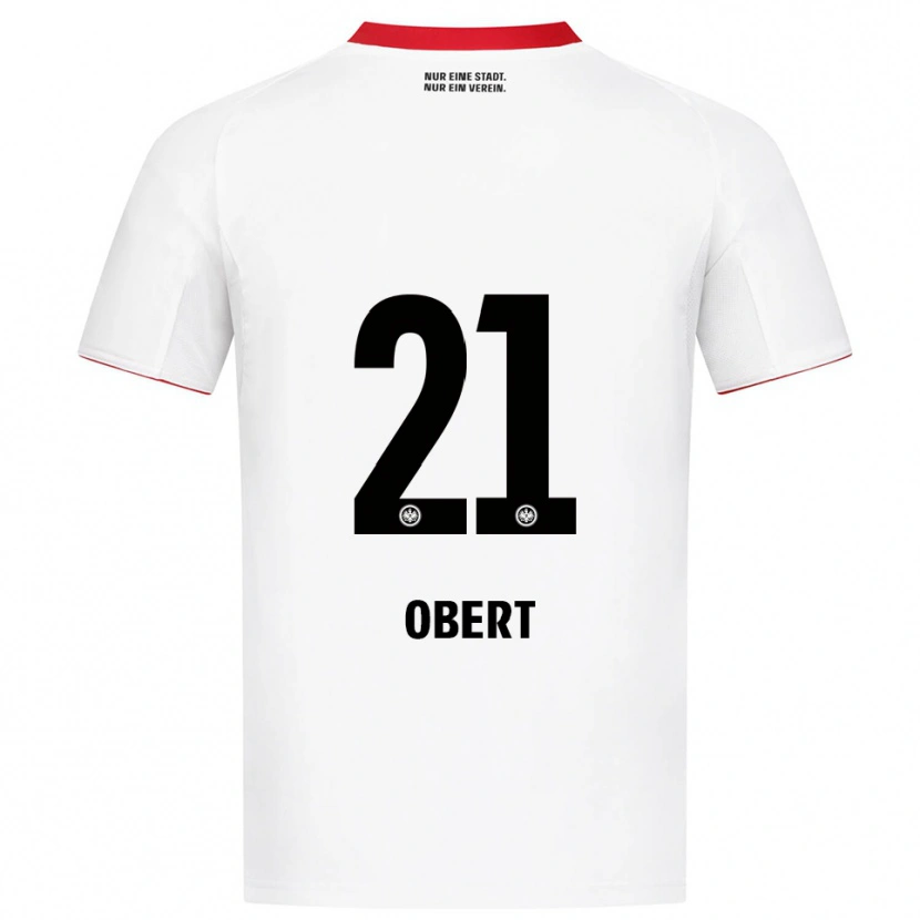 Danxen Dětské Yuriy Obert #21 Bílá Červená Daleko Hráčské Dresy 2025/26 Dres