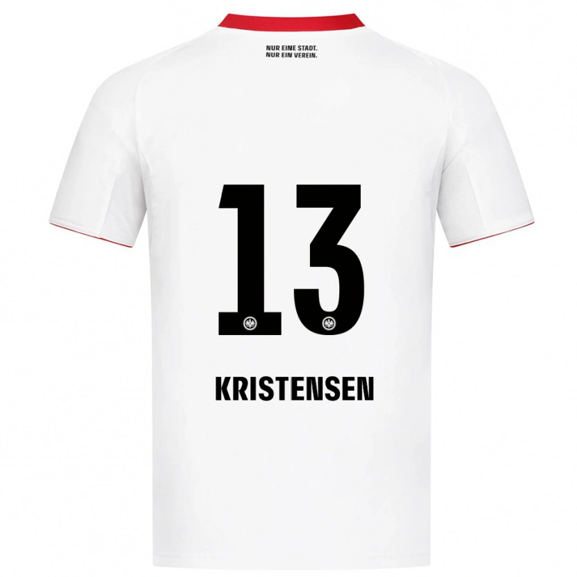 Danxen Dětské Rasmus Kristensen #13 Bílá Červená Daleko Hráčské Dresy 2025/26 Dres