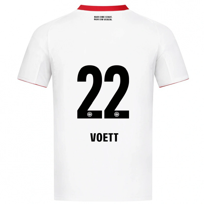 Danxen Dětské Johannes Vött #22 Bílá Červená Daleko Hráčské Dresy 2025/26 Dres