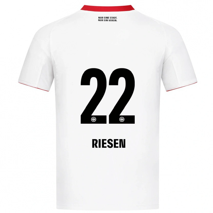 Danxen Dětské Nadine Riesen #22 Bílá Červená Daleko Hráčské Dresy 2025/26 Dres