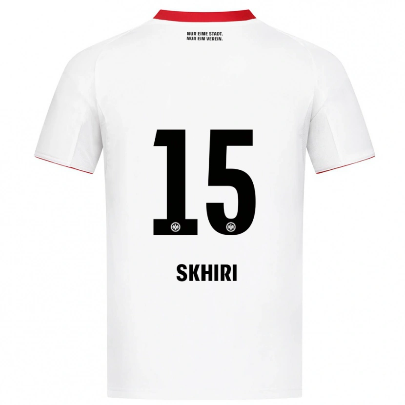 Danxen Dětské Ellyes Skhiri #15 Bílá Červená Daleko Hráčské Dresy 2025/26 Dres