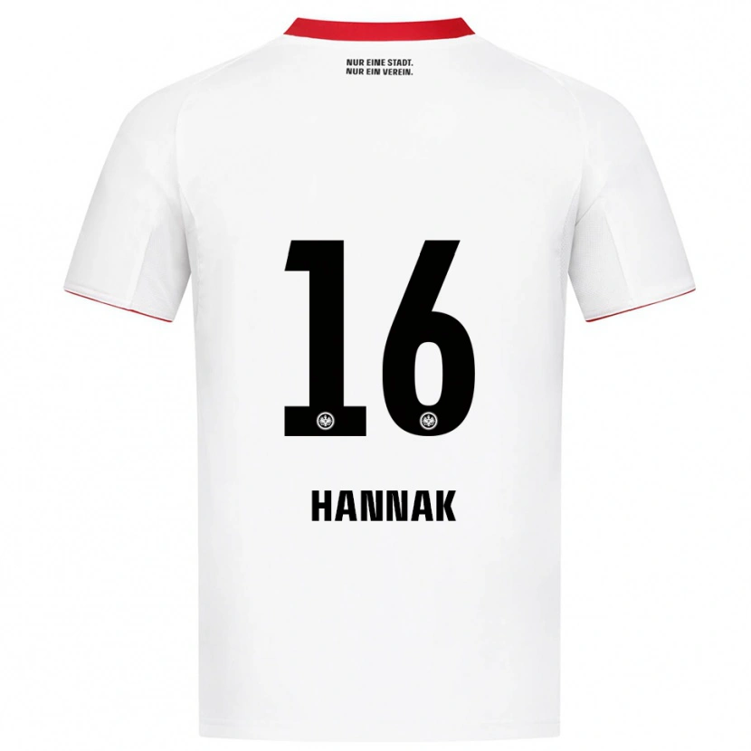 Danxen Dětské Tim Hannak #16 Bílá Červená Daleko Hráčské Dresy 2025/26 Dres