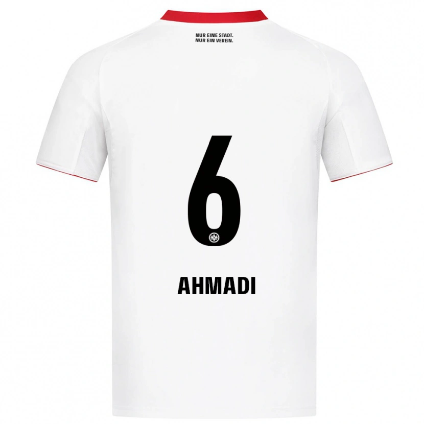 Danxen Dětské Shayan Ahmadi #6 Bílá Červená Daleko Hráčské Dresy 2025/26 Dres