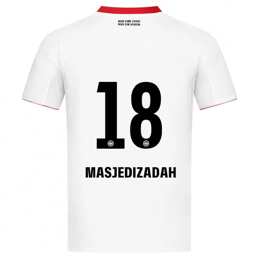 Danxen Dětské Abolfazl Masjedizadah #18 Bílá Červená Daleko Hráčské Dresy 2025/26 Dres