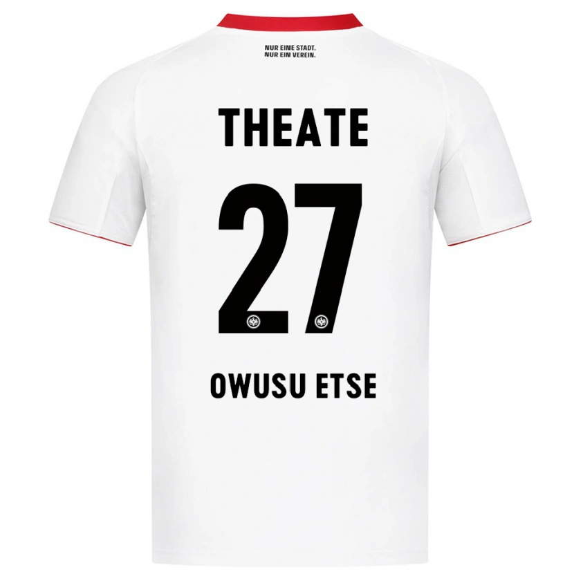 Danxen Dětské Collin Owusu Etse #27 Bílá Červená Daleko Hráčské Dresy 2025/26 Dres