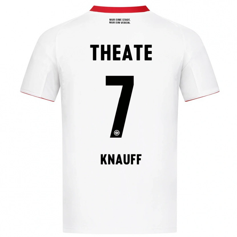 Danxen Dětské Ansgar Knauff #7 Bílá Červená Daleko Hráčské Dresy 2025/26 Dres