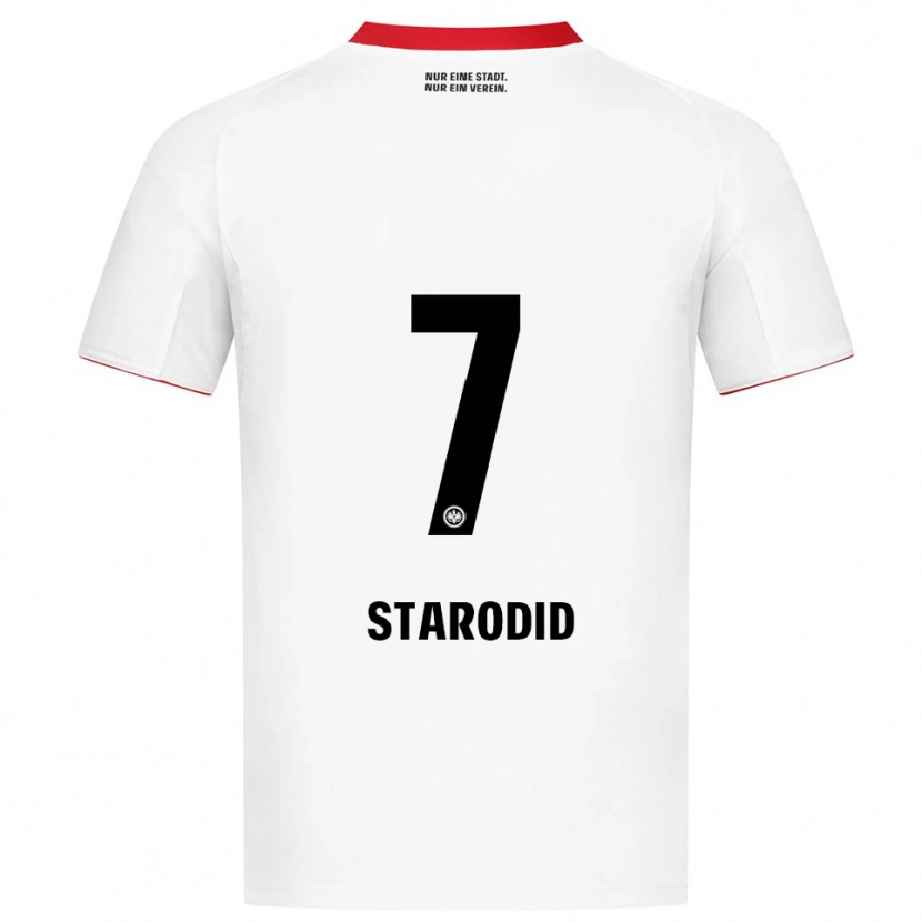 Danxen Dětské Daniel Starodid #7 Bílá Červená Daleko Hráčské Dresy 2025/26 Dres