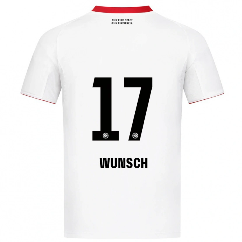 Danxen Dětské Paul Wünsch #17 Bílá Červená Daleko Hráčské Dresy 2025/26 Dres