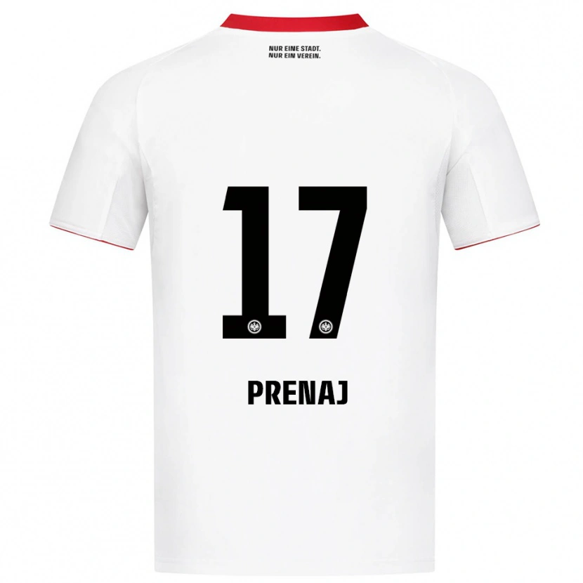 Danxen Dětské Christian Prenaj #17 Bílá Červená Daleko Hráčské Dresy 2025/26 Dres