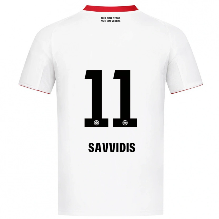 Danxen Dětské Rafail Savvidis #11 Bílá Červená Daleko Hráčské Dresy 2025/26 Dres