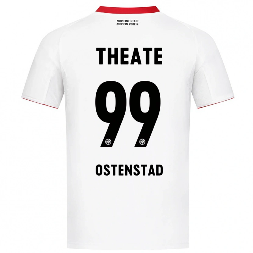Danxen Dětské Marthine Østenstad #99 Bílá Červená Daleko Hráčské Dresy 2025/26 Dres