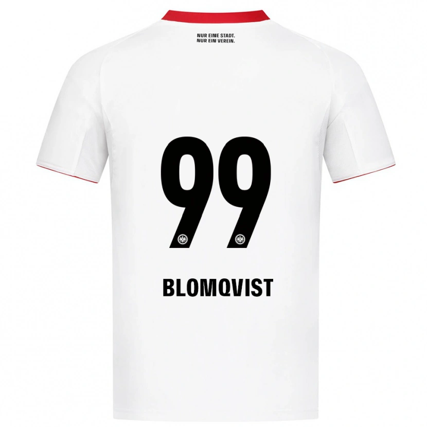 Danxen Dětské Rebecka Blomqvist #99 Bílá Červená Daleko Hráčské Dresy 2025/26 Dres